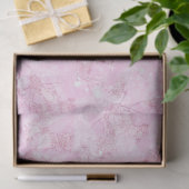 Papier Mousseline Découpage rose hiver (Cadeau)