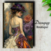 Papier Mousseline Découpage Rose Plum & Pearl