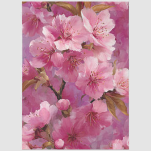 Papier Mousseline Découpage rose Sakura Blossom