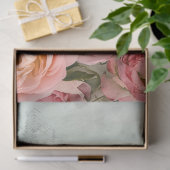 PAPIER MOUSSELINE DÉCOUPAGE ROSE SHABBY ROMANTIQUE (Cadeau)