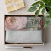 PAPIER MOUSSELINE DÉCOUPAGE ROSE SHABBY ROMANTIQUE (Cadeau)