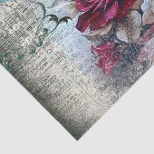 Papier Mousseline Découpage Rose victorien Ephemera (Détail)