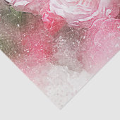 Papier Mousseline Découpage Roses de couleur d'eau rose (Détail)