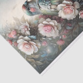 Papier Mousseline Découpage Roses d'oiseaux de jardin (Détail)