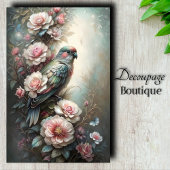 Papier Mousseline Découpage Roses d'oiseaux de jardin