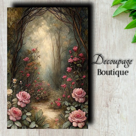 Papier Mousseline Découpage Roseway enchanté