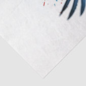 Papier Mousseline Découpage rouge blanc Aigle (Détail)