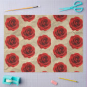 Papier Mousseline Découpage rouge vintage (Artisanat)