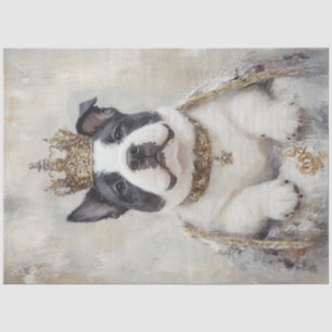 Papier Mousseline Découpage Royal French Bulldog Peinture avec Couro