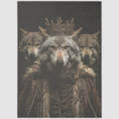 Papier Mousseline Decoupage Royal Gothic Wolf Art Poster (Recto)