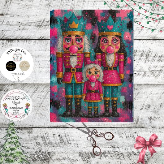 Papier Mousseline Decoupage Royal Nutcracker Family 