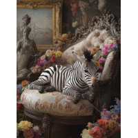 Découpage Royal Zebra Fauteuil salon dans le jardi