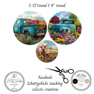 Papier Mousseline Decoupage Rustic Charm 12" 8" rounds 