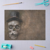 Papier Mousseline Découpage rustique du crâne gothique (Artisanat)