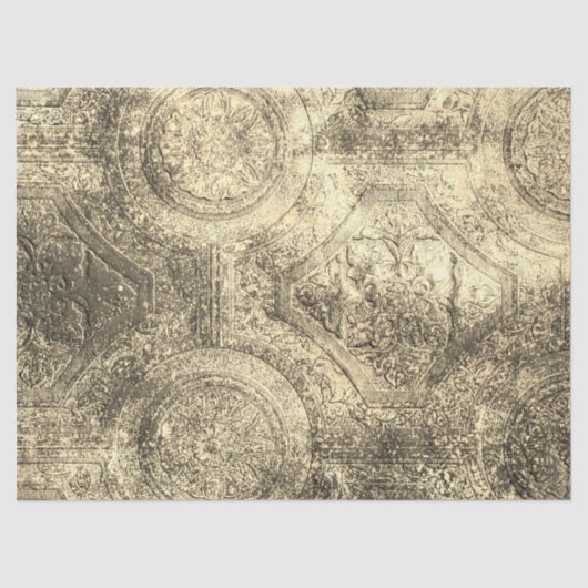 Papier Mousseline Découpage rustique du vieux monde (Recto)