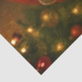 Papier Mousseline Decoupage Santa Mouse Writing a Letter (Détail)