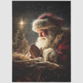 Papier Mousseline Decoupage Santa Praying True Meaning Christmas (Recto)