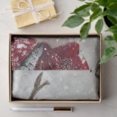 Papier Mousseline Decoupage Santa Reindeer "North Pole Whimsy" (Cadeau)