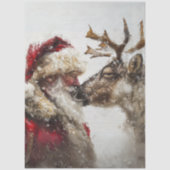 Papier Mousseline Decoupage Santa Rudolph Yuletide Magic  (Recto)
