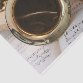 Papier Mousseline Découpage saxophone (Détail)