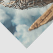 Papier Mousseline Découpage Scène Lune Astronaut Ville Réflexion (Détail)