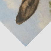 Papier Mousseline Découpage Scène rustique de ferme d'ânes (Détail)