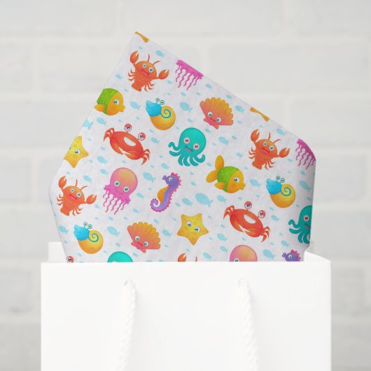 Papier Mousseline Découpage Sea Creatures Anniversaire (Sac cadeau)