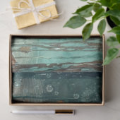 Papier Mousseline Decoupage Sea Turtle Coastal Nature Teals Greens (Cadeau)