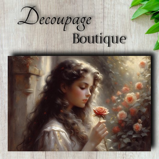Papier Mousseline Découpage secret de Rose