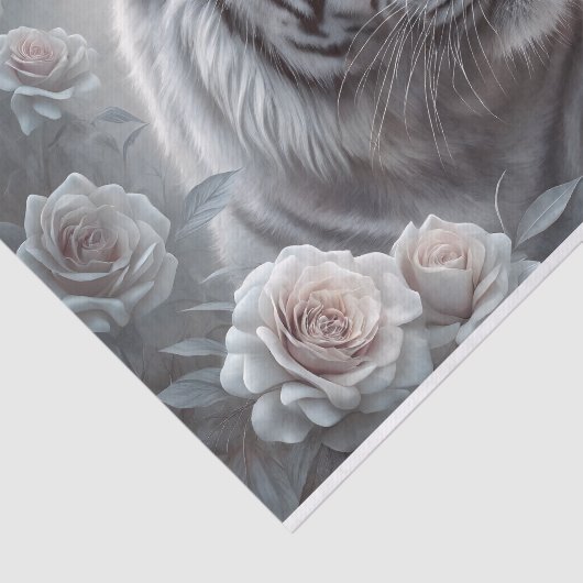 Papier Mousseline Découpage Serene Tiger (Détail)