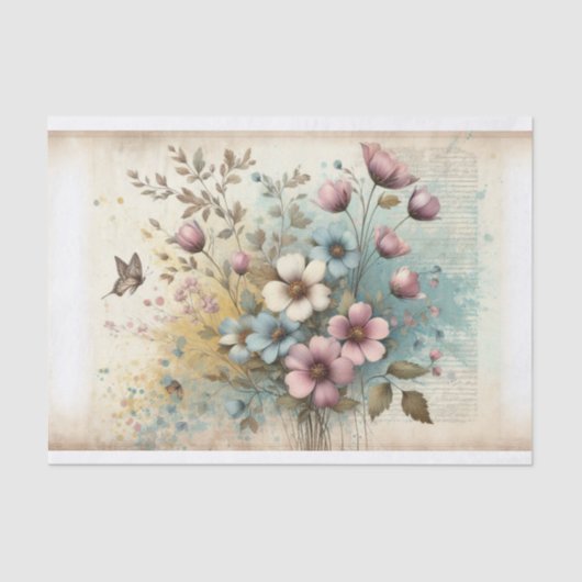 Papier Mousseline Découpage Shabby Chic (Recto)