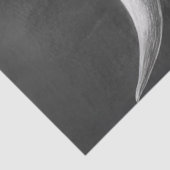 Papier Mousseline Découpage Shaggy Highland Cow Arrière - plan noir (Détail)