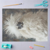 Papier Mousseline Découpage Silkie Showgirl Poulet blanc (Artisanat)