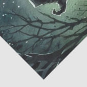 Papier Mousseline Decoupage Silver Haired Witch Gothic Forest (Détail)