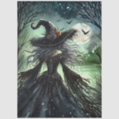 Papier Mousseline Decoupage Silver Haired Witch Gothic Forest (Recto)
