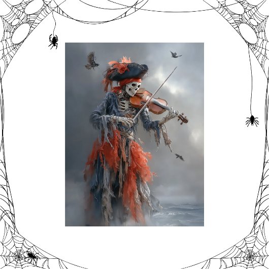 Papier Mousseline Decoupage Skeleton Eerie Meets Pirate Charm 