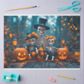 Papier Mousseline Découpage Skeleton Famille Halloween (Artisanat)