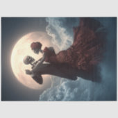 Papier Mousseline Découpage Skeleton Moonlight Waltz Dance (Recto)