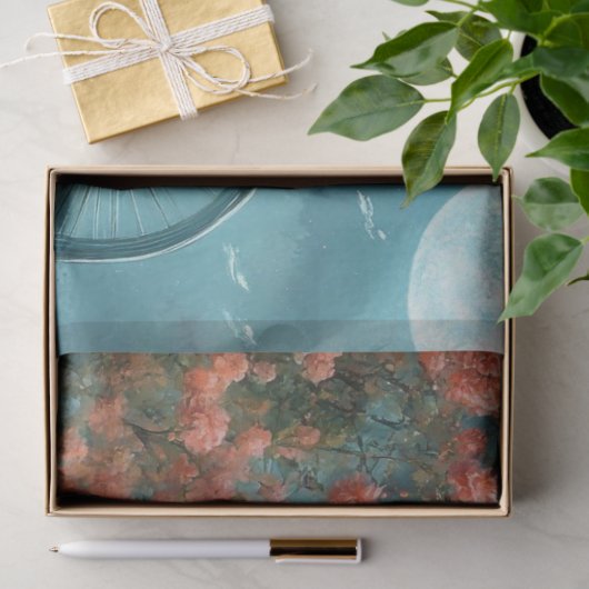 Papier Mousseline Découpage Skeleton Whimsical Mariage Bicyclette (Cadeau)