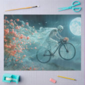 Papier Mousseline Découpage Skeleton Whimsical Mariage Bicyclette (Artisanat)