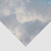 Papier Mousseline Decoupage Snow Church Red Truck Runner Sleds (Détail)