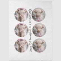 Decoupage Snow Globe Mould Highland Cow Christmas 