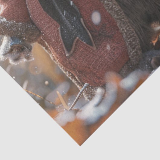 Papier Mousseline Découpage Souris de Noël Whimsical (Détail)