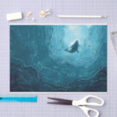 Papier Mousseline Découpage sous-marin de la baleine marine (Artisanat)