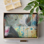 Papier Mousseline Découpage Splatter Peint Berger Australien (Cadeau)