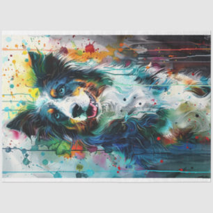 Papier Mousseline Découpage Splatter Peint Berger Australien