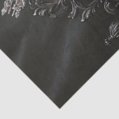 Papier Mousseline Découpage Squelette gothique Queen Black Chaise (Détail)