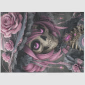 Papier Mousseline Découpage squelette gothique victorien (Recto)