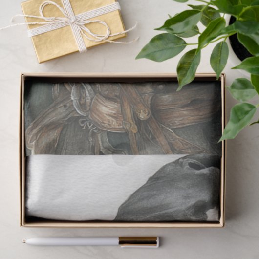 Papier Mousseline Découpage Squelette Gunslinger Couleurs d'automne (Cadeau)