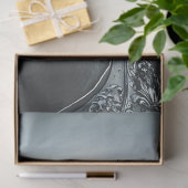 Papier Mousseline Découpage Squelette King Gothique Noir Argent Atti (Cadeau)